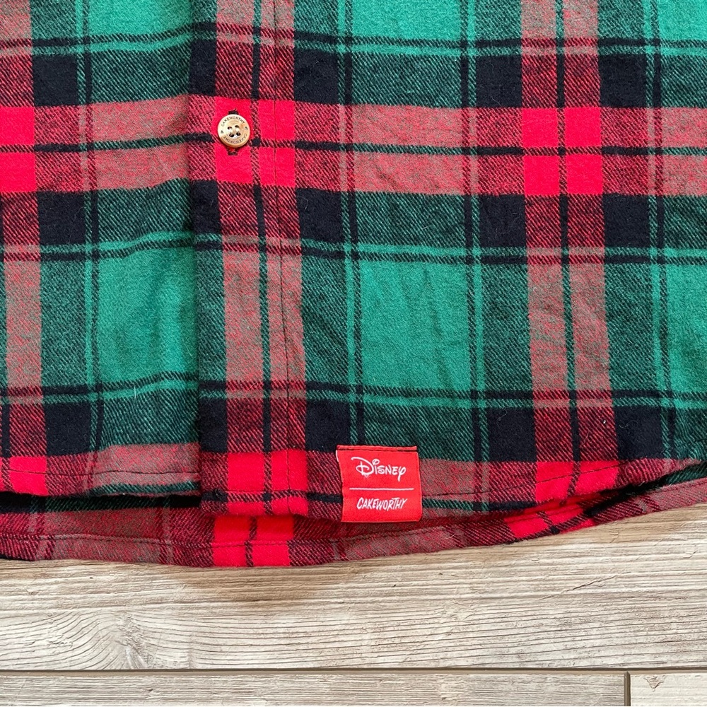 Cakeworthy | Disney Santa Mickey Mouse Flannel Shirt | Size: 3XL - Picture 5 of 8